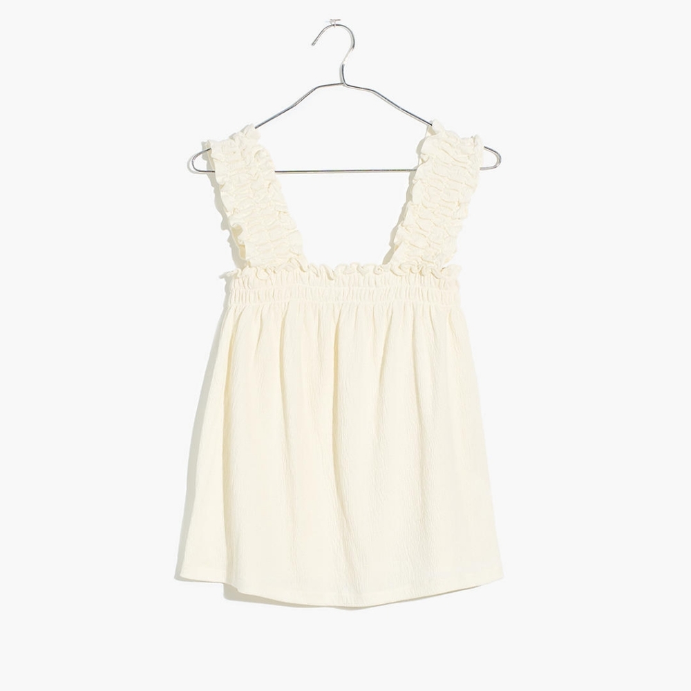 Madewell Knit Lightspun Ruched-strap Top